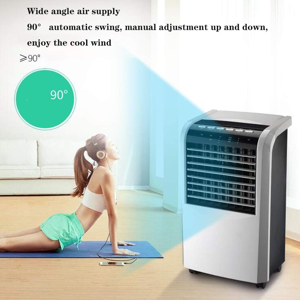 Cooling Fan Evaporative Cooler, Portable Bladeless Air Cooler, Electric Fan & Humidifier with Remote Control, 3 Modes 3 Speeds Air Conditioner for Indoor Home Office Dorms Oscillation Function