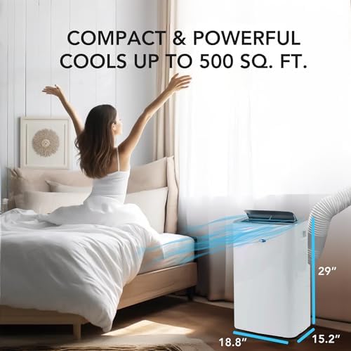 Whynter Portable Air Conditioner 13,500 BTU with Dehumidifier, Cooling Fan & Smart Wi-Fi for 500 Sq Ft Rooms, Includes AC Unit Window Kit, ARC-1050XP (10,000 BTU SACC), White