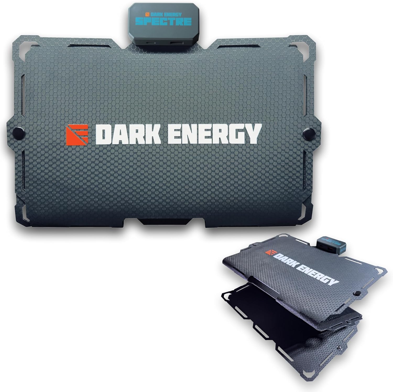 Dark Energy Spectre Folding 18W Solar Panel | Portable Solar Power Charges USB-C and USB-A Devices | Crush & Impact Resistant with Armor-Flex, IPX7 Waterproof, Lightweight Solar Powerhouse