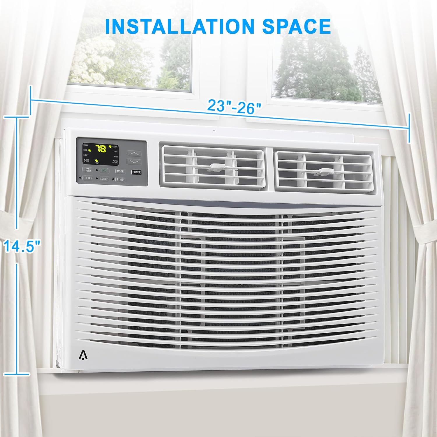 10000btu Window Air Conditioner, Ac Window Unit with Remote Control, Reusable Filter, Air Conditioner Window Rooms Up to 450 Sq.Ft