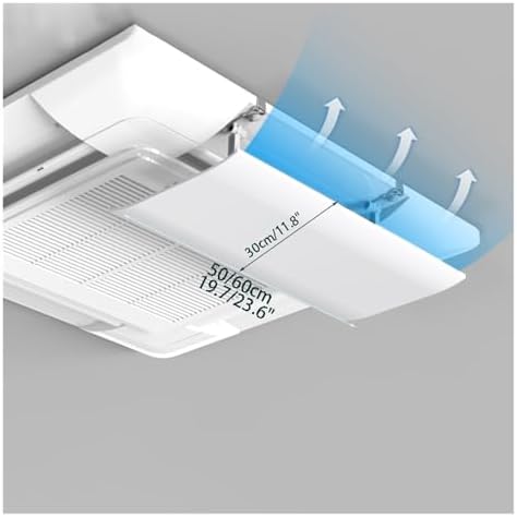 Air conditioning deflector Angle Adjustable Air Conditioner Deflector for Ceiling Central Air Conditioning, Hotel Home 11.8 Inch Widened Prevent The Air From Blowing Straight