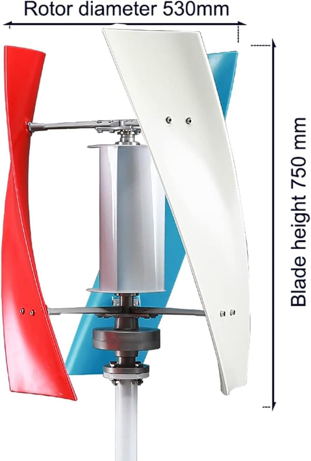 Efficient 10000W Wind Turbine Generator Kit, 12V/24V/48V, 3-Blade Design with Controller, Ideal for Home, Farm, RVs & Boats - Low Start Speed of 3m/s