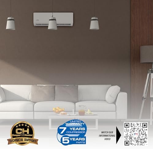 Cooper & Hunter Olivia Series 36,000 BTU 230V Mini Split AC/Heating System, Ductless Wall Mount – 18 SEER2 Inverter – 16FT Installation Kit – Pre-Charged R-410A System