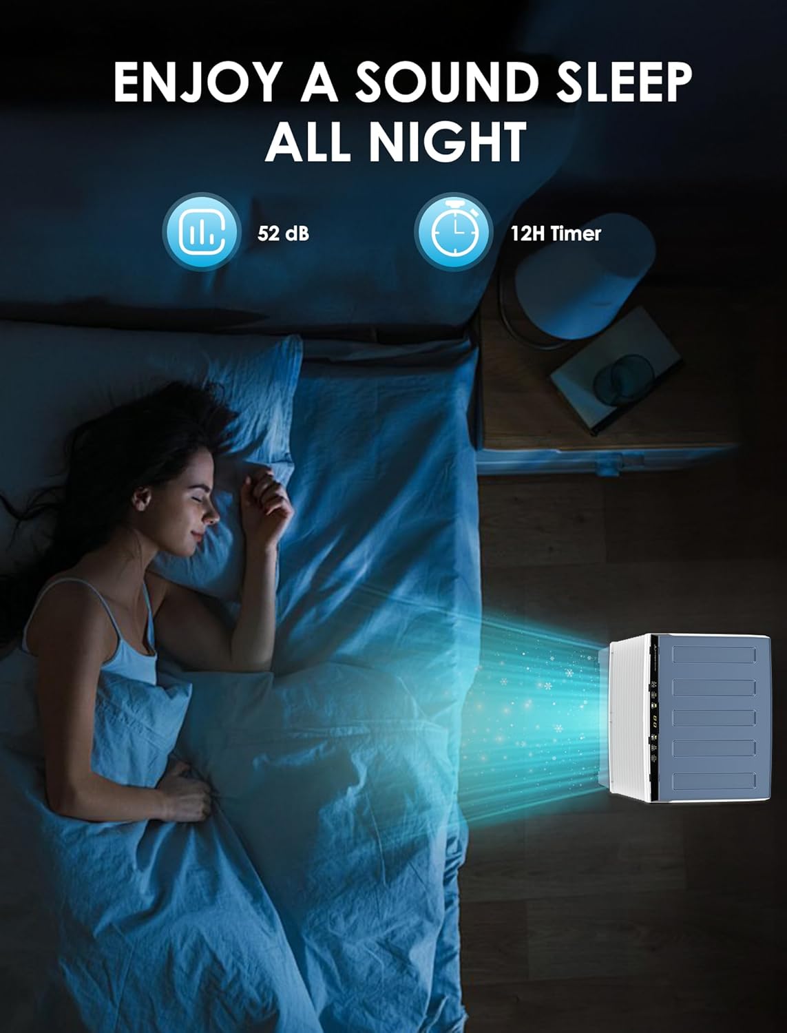 Air Choice Portable Evaporative Air Cooler, 1800 CFM Swamp Cooler with 6 Ice Box & 5.3 Gal Water Tank, 110° Swing, 3 Speeds, Upgraded Remote, 12H Timer, 3-in-1 Air Cooling Fan for Outdoor Indoor, Blue