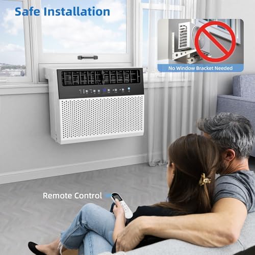 Antarctic Star 10,000 BTU U-Shaped Window Air Conditioners, Air Condtioner Window Unit Cools up to 450 Sq.Ft, Energy-saving Window AC Units, 6 Modes 24H Timer, Easy to Install, White