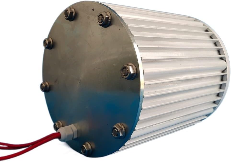 Wind Turbine, 1kw-10kw Low Speed Gearless Permanent Magnet Generator 24V 48V AC Alternators Use for Wind Water(with Base,24V_1500W 500RPM)