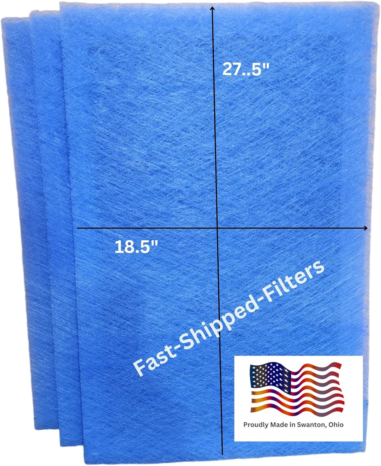 Fast-Shipped-Filters 3 Pack 20x30 Replacement Filters Pads Designed to Fit Dynamic Polarized Air Cleaner Refill Blue