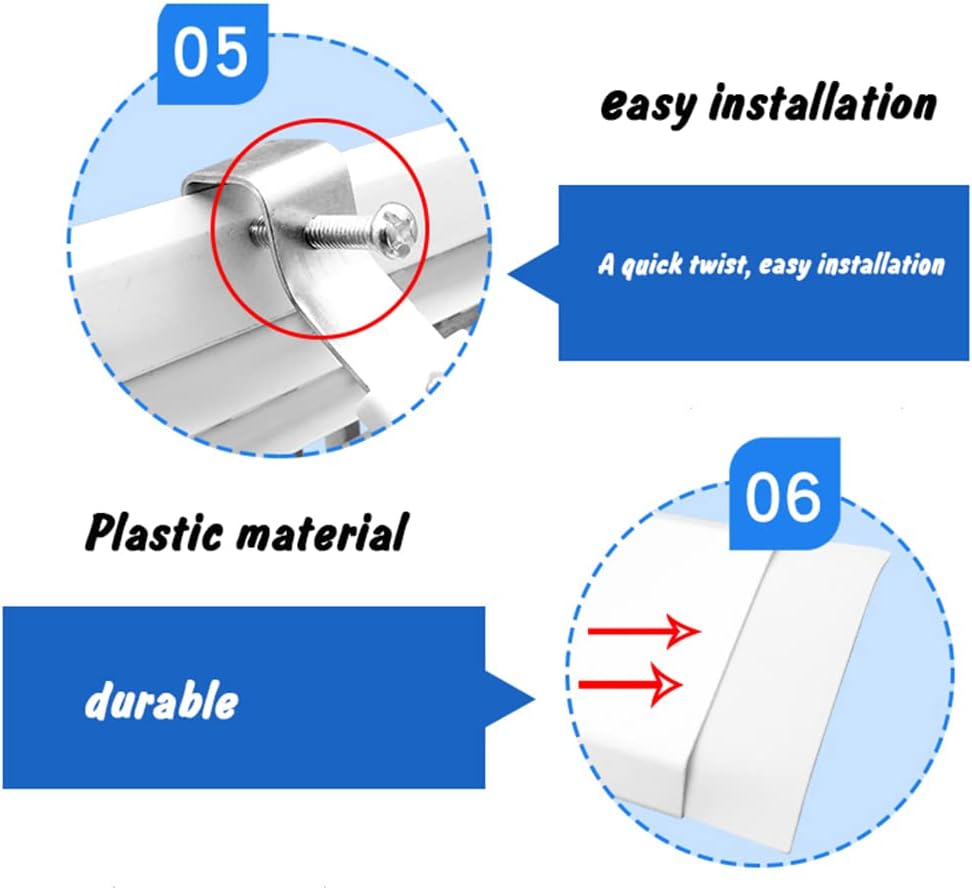 Central Air Conditioner Deflector Wind Shield Ceiling Air Conditioner Air Outlet Anti-Straight Blowing Hood Hanging White Stands for Wind Protection, Cool and Warm Air Circulation