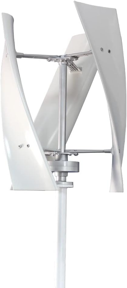 Wind Power Turbine Generator Wind Generator 1kw Inner Air Duct 800w 1000w Small Free Energy Wind Turbine Power Permanent Maglev 12v 24v with MPPT Controller (Color : White, Size : Without Controller