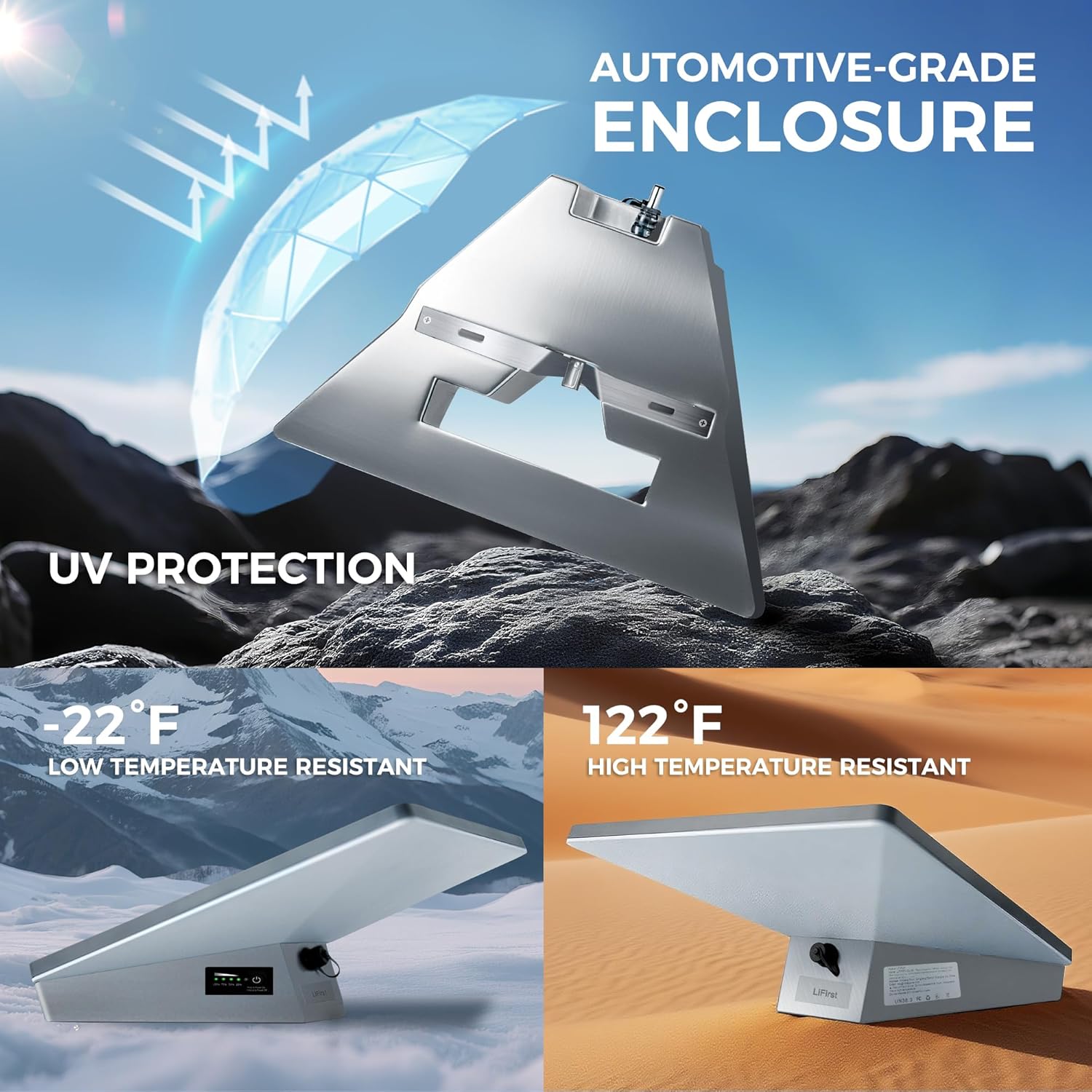 LiFirst® Starlink Mini Battery, 180Wh Portable Backup Power Supply with Up to 8–9 Hours Runtime, Supports Solar Charging (Grey, 180Wh)