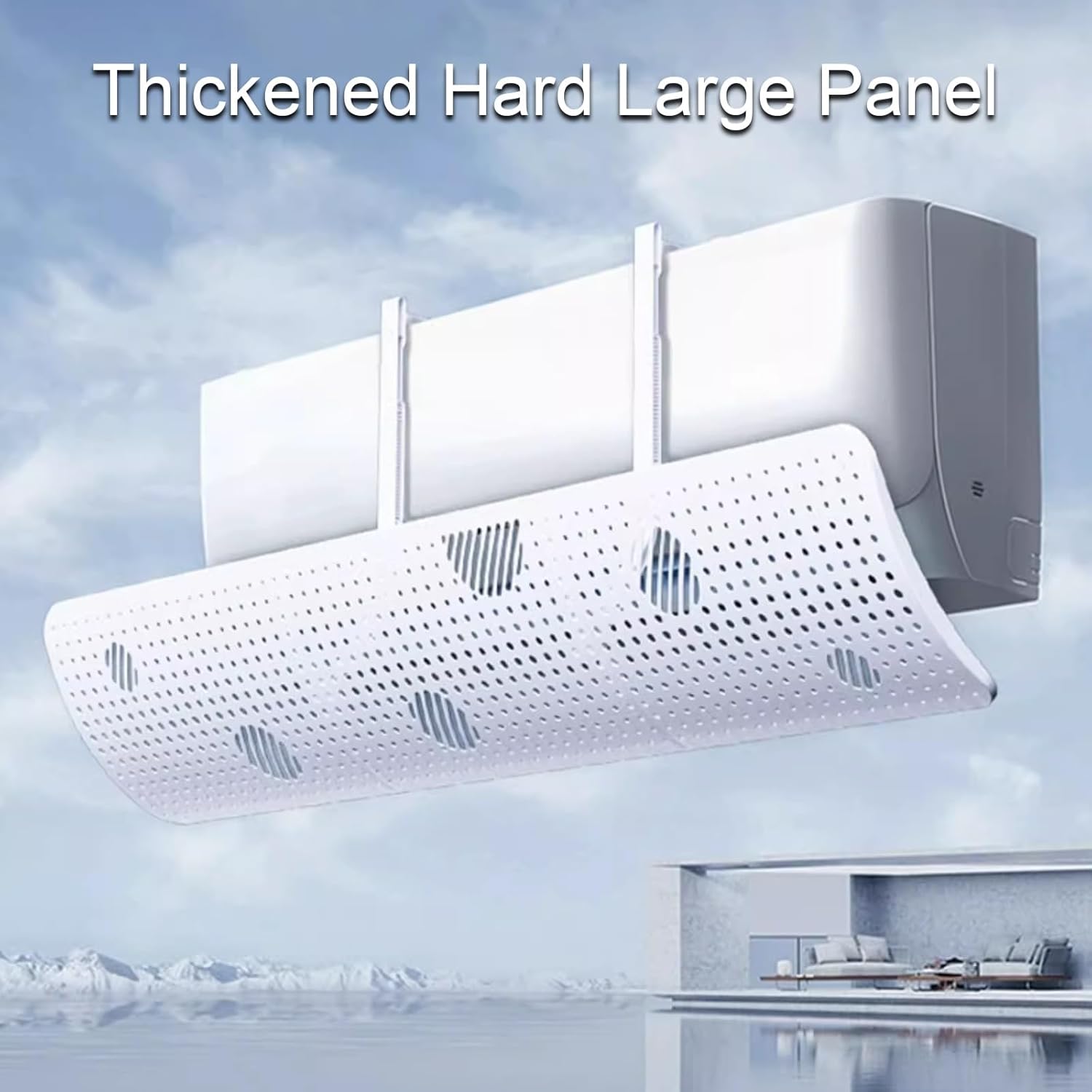 180° Adjustable Air Conditioner Deflector, Ac Vent Deflector, Wind Direction Baffle for Cooling, Heating, for Home, Office