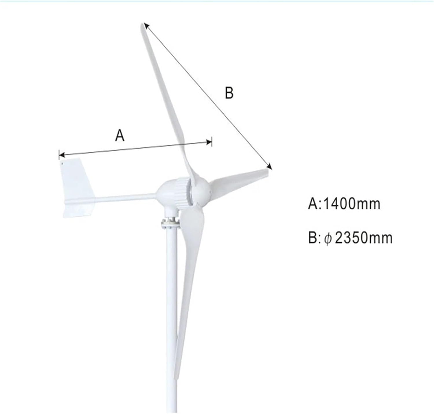 Wind Turbines, 1000W Wind Generator 3 Blades 24V Wind Turbine Power for Home Use Monitoring and City Lamp Inside Permanent Magnent Generator