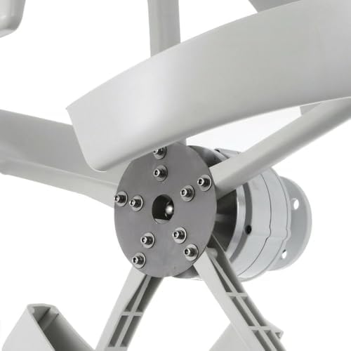 1200W Wind Turbine Generator Kit - Vertical 12V/24V Renewable Energy Solution for Home - Efficient Electricity Production - Eco-Friendly Wind Power System, White