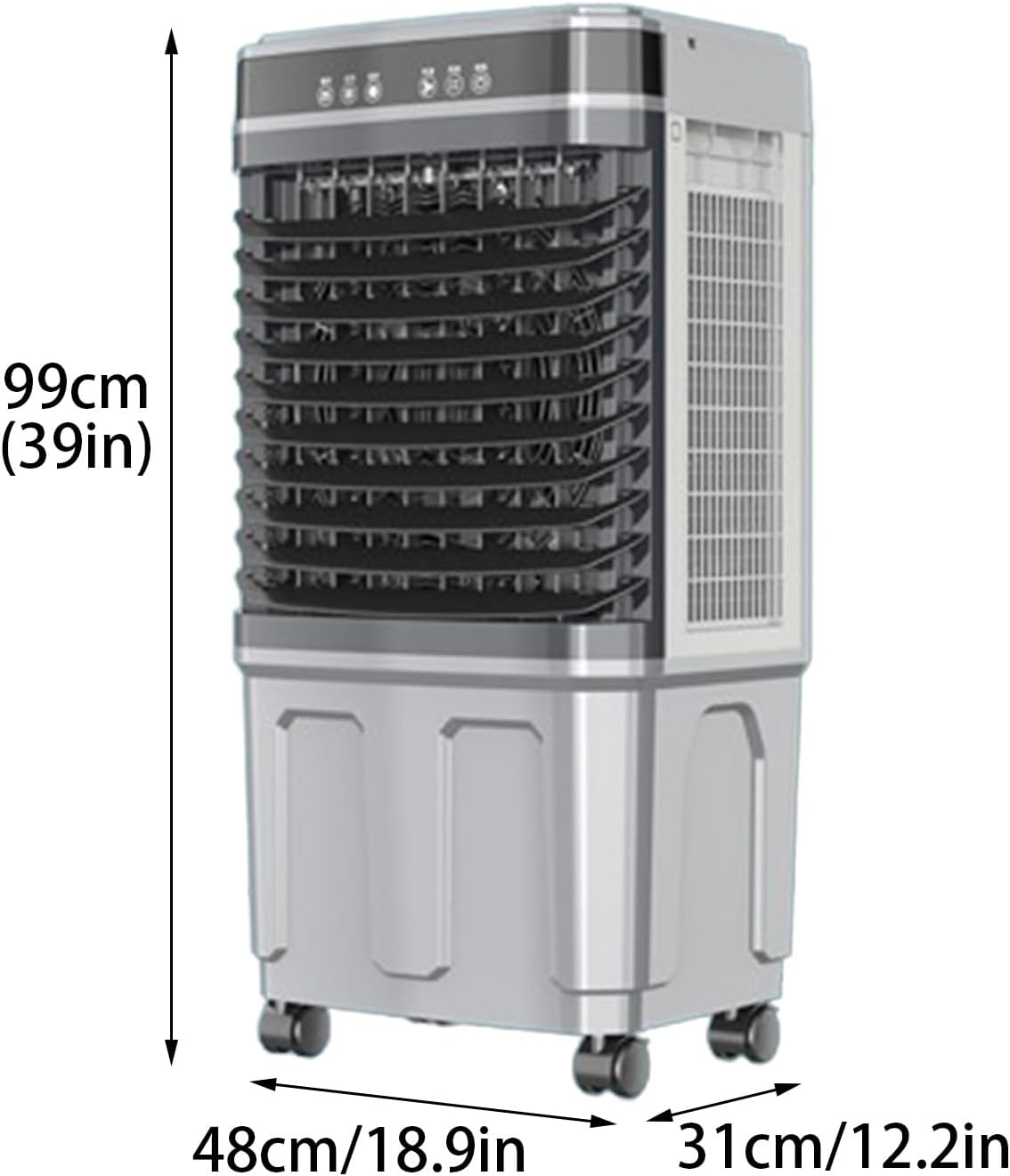 Evaporative Air Conditioner, 3 Speeds Personal Air Conditioner with 12H Timer, Portable Air Cooler for Room Bedroom Camping