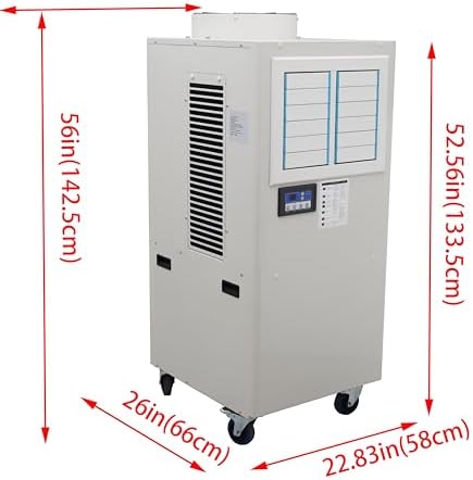 INTSUPERMAI Mobile Industrial Air Conditioners Spot Cooler Air Conditioner Workshop Post Cooling Mobile Air Conditioners Louver Type 220V