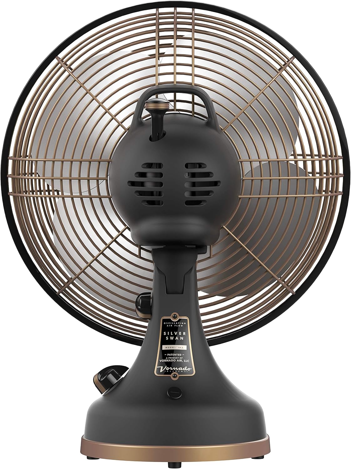 Vornado Silver Swan Alchemy Oscillating Vintage Fan, Gunmetal, Medium
