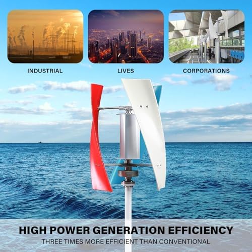 12000W Vertical Wind Turbine Generator Kit - Magnetic Levitation 12V/24V/48V with MPPT Controller for Efficient Renewable Energy Solutions for Home & Street Lighting