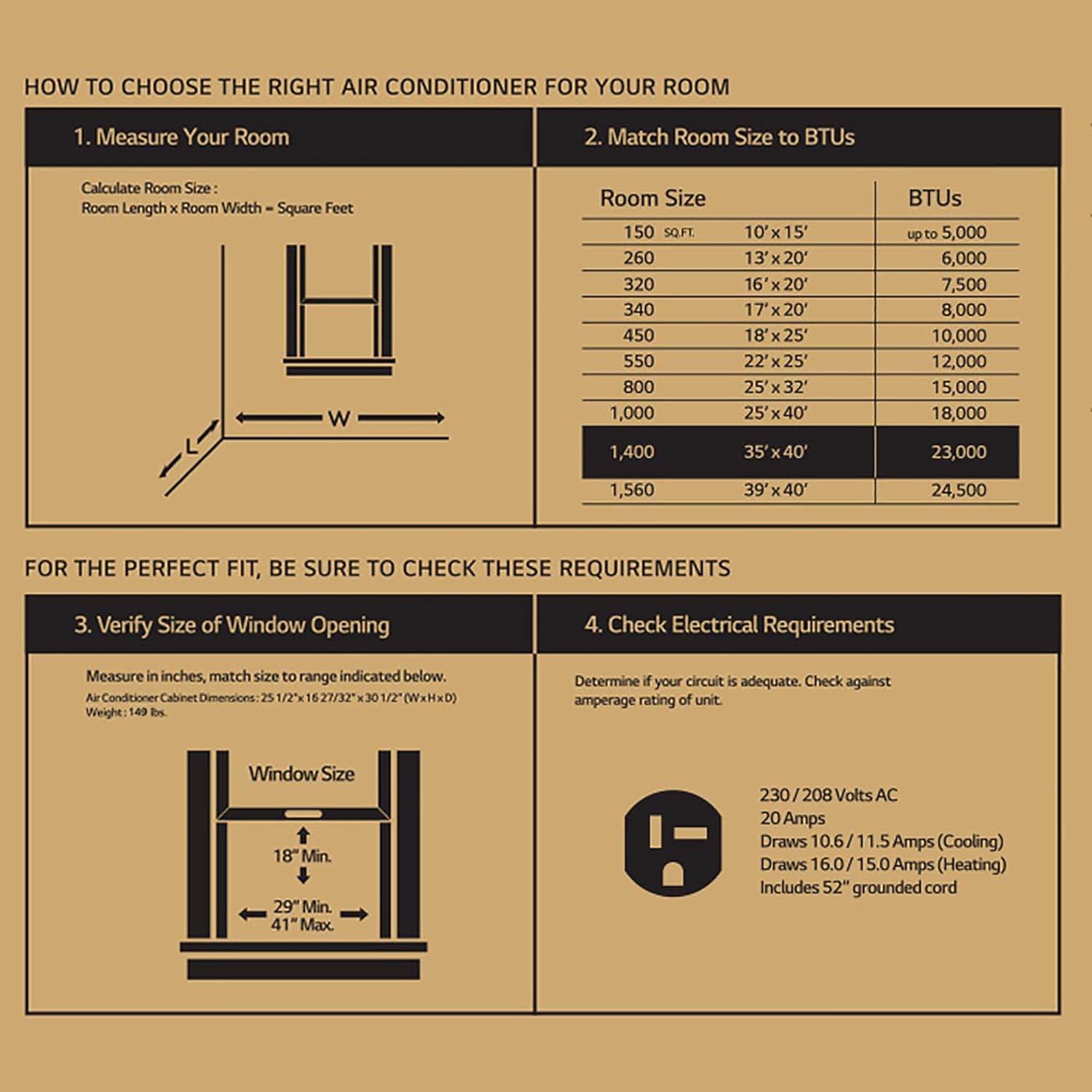 LG LW1823HRSM - Room Air Conditioners with Heating Cooling