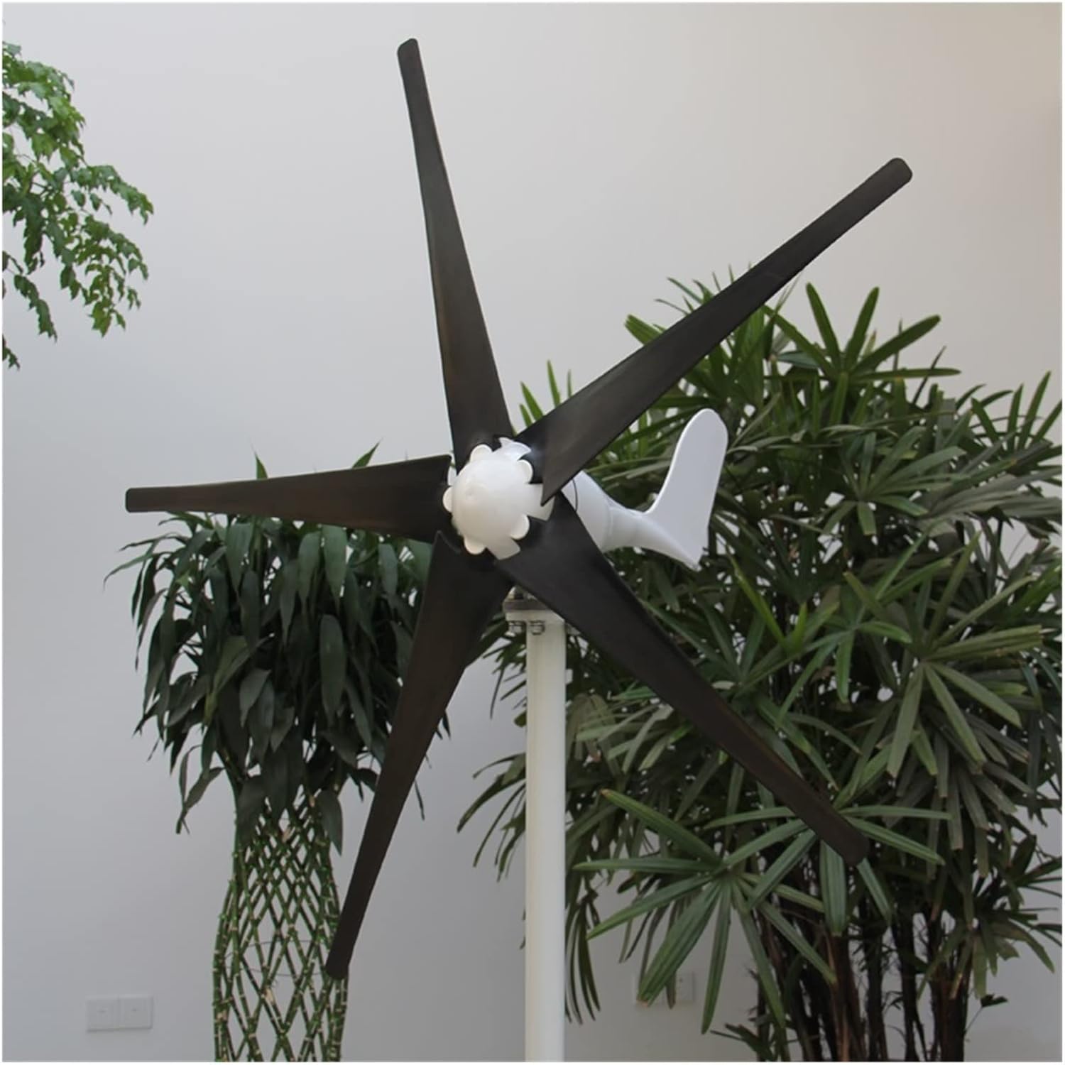 Wind Turbine, 6000W Small Home Wind Turbine Generator Windmill Fit for Street Lamps,Monitoring Boat Free 10kw 10000W WithController(White,with Controller_48V)