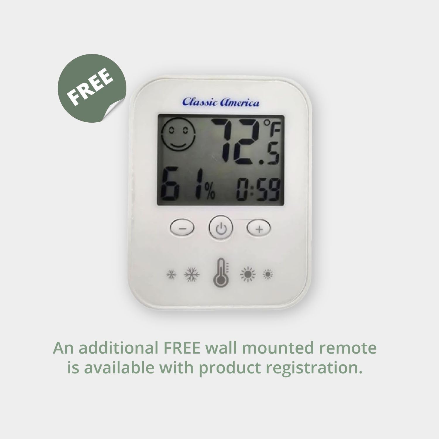 Vtronix Classic America 12,000 BTU (19 SEER2, 110 VAC) Mini Split Inverter Heat Pump with Air Conditioner Ductless Wall Mount, 16 ft Line Set, Up to 550 Sq Ft Coverage, WiFi/Alexa Ready.