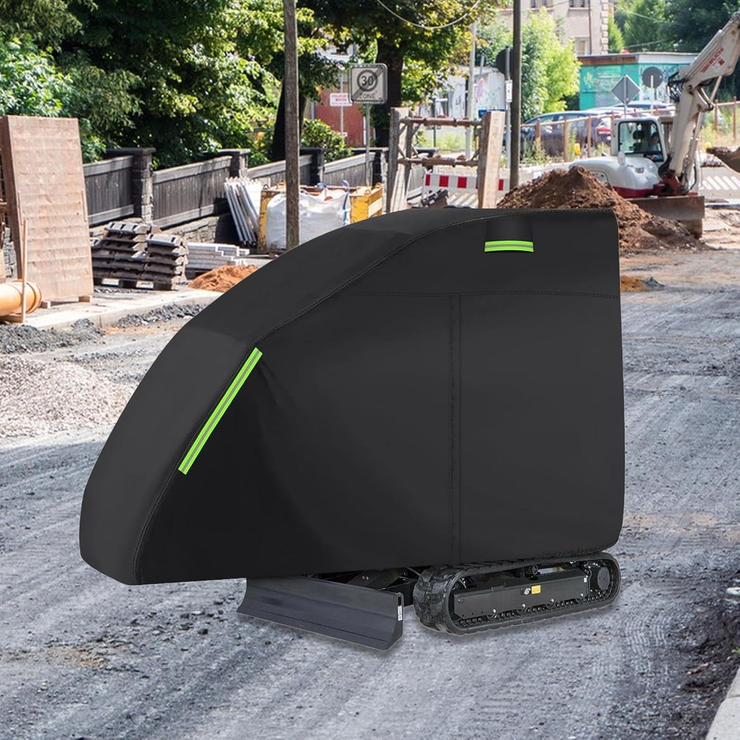 Waterproof Generator Cover with Reflective Strips KX015-4 for Sun Protection, Gardening, Lawn, Garage Use- 210d