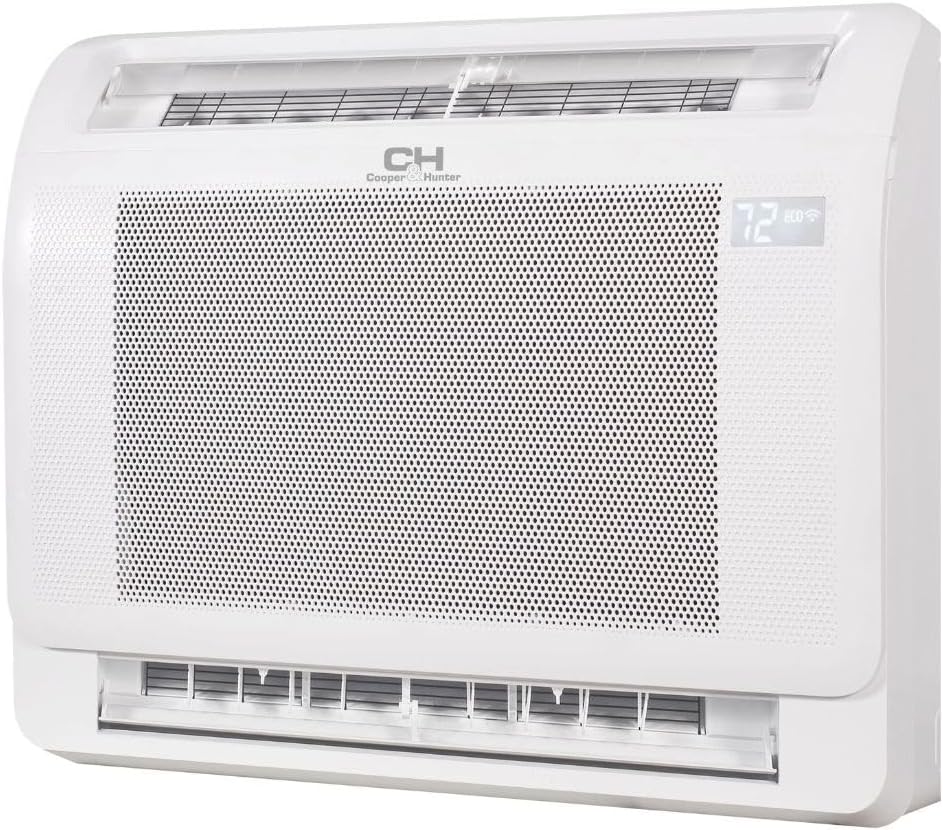 Cooper & Hunter 12,000 BTU Single Zone Floor Mounted Console Mini Split Air Conditioner & Heat Pump – 24.6 SEER2 – 16FT Installation Kit – 230V