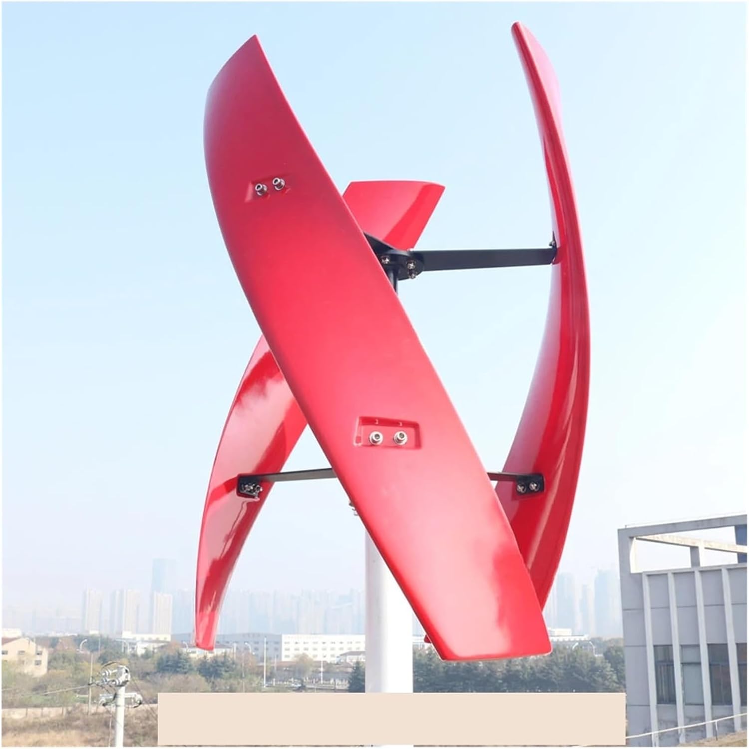 Wind Turbines, Home Farm Low Noise Vertical Wind Turbine Generators 10000W 12V 24V 48V Farm 10KW Small Upright Windmill Low Wind Speed Starting Wind Turbines(Red-Acc,48V_10KW)