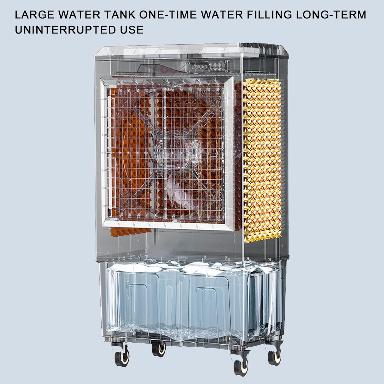 Evaporative Air Cooler, Swamp Cooler, Portable Air Conditioners, Mechanical Knob Operation, 3 Wind Speed, Swing Left and Right, for Home Workshop