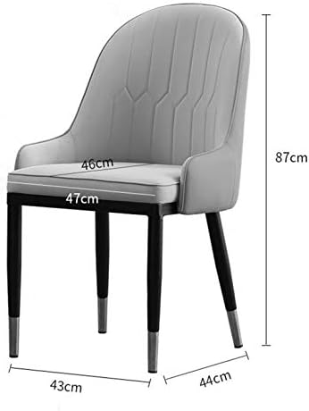 Dining Chair Kitchen Dining Room Furniture Chairs Modern Style Dining Chair Artificial Leather Chair with Backrest Used Dining Room and Living Room Office Lounge Chair (Color : Beige)