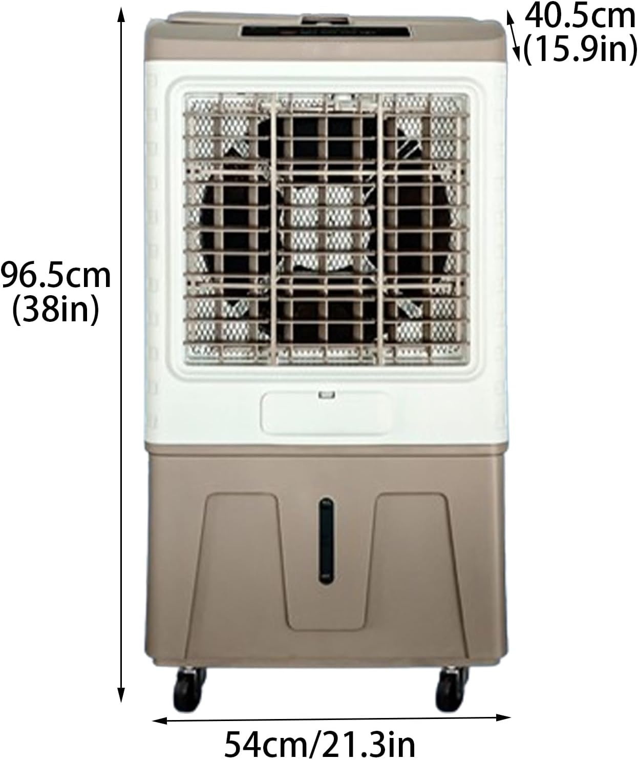 Personal Swamp Cooler, Evaporative Air Cooler with Water Tank, 3 Speed Portable Air Conditioner Fan for Garage, Yard, Room, Factory(54 * 40.5 * 96.5cm)
