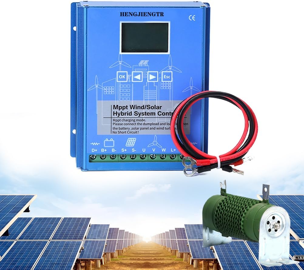 12V 24V 48V 12000W MPPT Hybrid Wind Solar Charge Controller, Wind Turbine PV System Regualtor for Home Battery