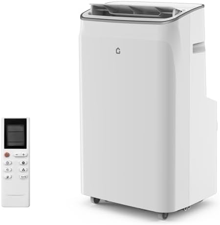 Versatile 12000 BTU Portable Air Conditioners with Remote, Quiet AC Unit for Rooms up to 550 Sq.Ft., 3-IN-1 Standing Air Conditioner with Fan & Dehumidifier, 3 Speed, Timer, Auto Swing, White Top