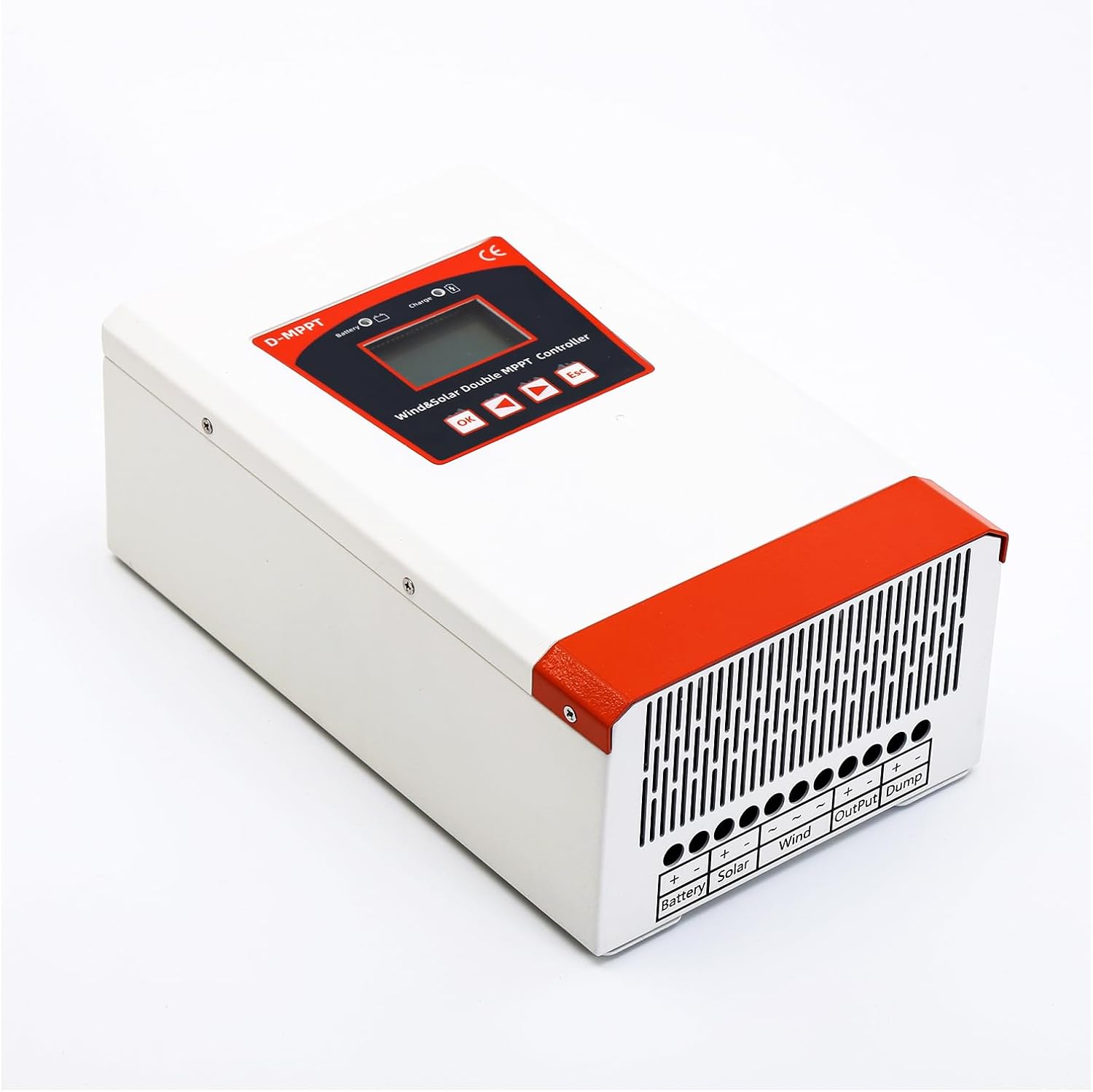 12000W MPPT Wind Solar Hybrid Controller Boost Charge,Low Start Speed 12V 24V 48V Free Dump Load Battery (Blue),48v