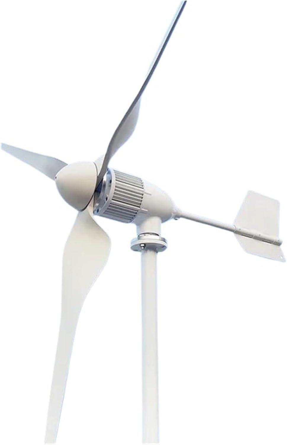 High Power 6KW Horizontal Axis Wind Turbine Generator Magnetic Generator 24V 48V 96V Home Appliance Farm Industrial Energy(with Hybrid Charger,24V)