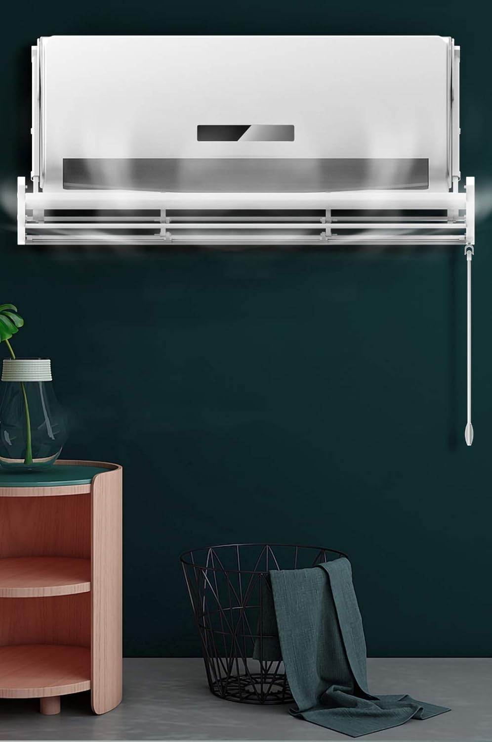 Air conditioner windshield Wall-mounted Air Conditioner Wind Baffle, The Blades can Be Opened or Closed to Prevent Cold Wind From Blowing Directly, Adjustable Air Conditioner Wind Direction Defle