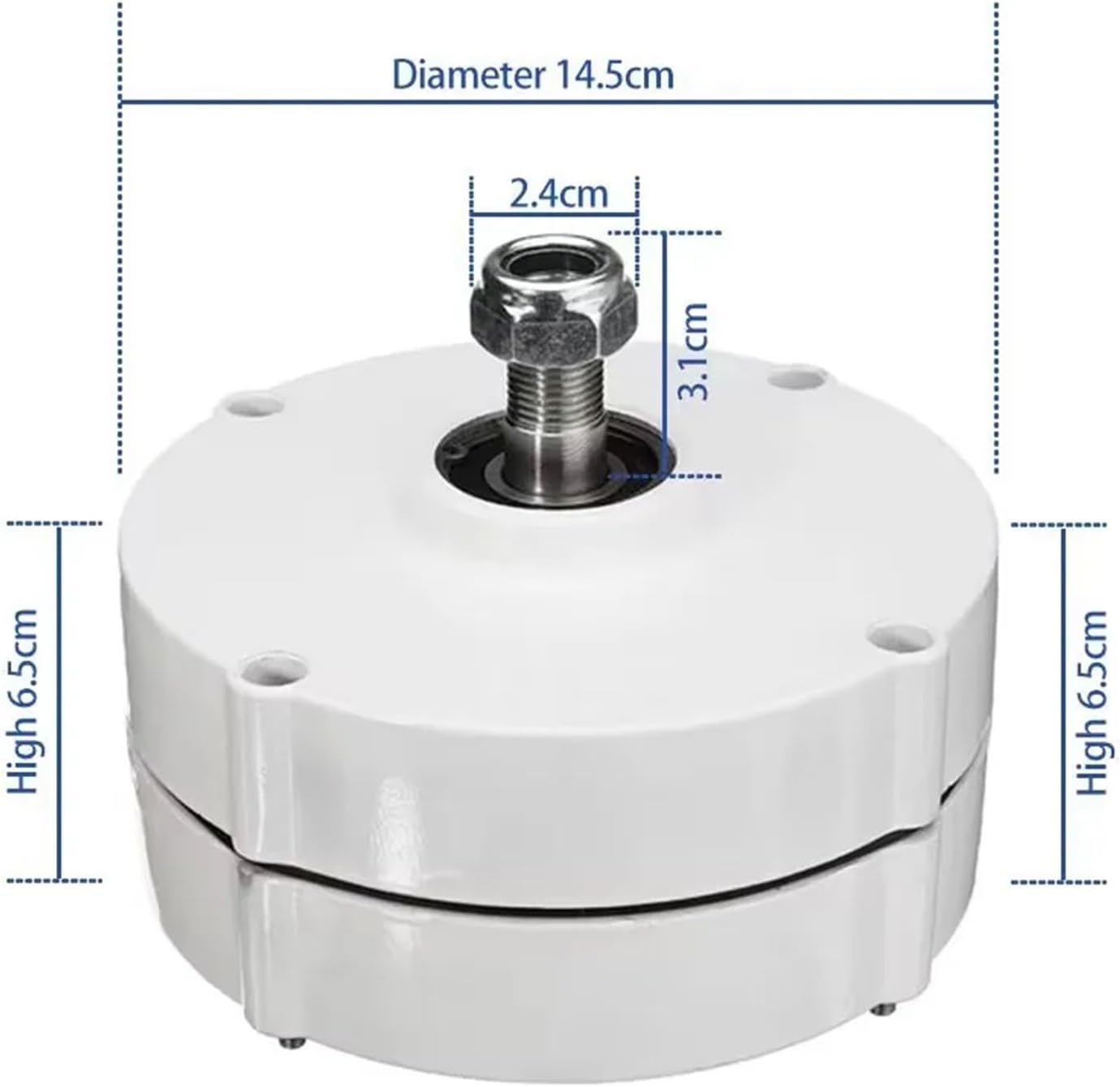 Low Speed Wind Turbine Generator 3000W 4000W 5000W 6000W 12V 24V 48V 3 Phase Magnet Generator AC Alt Penartors for Wind Turbine DIY Industrial Energy(Double Shaft,24V_6000W)