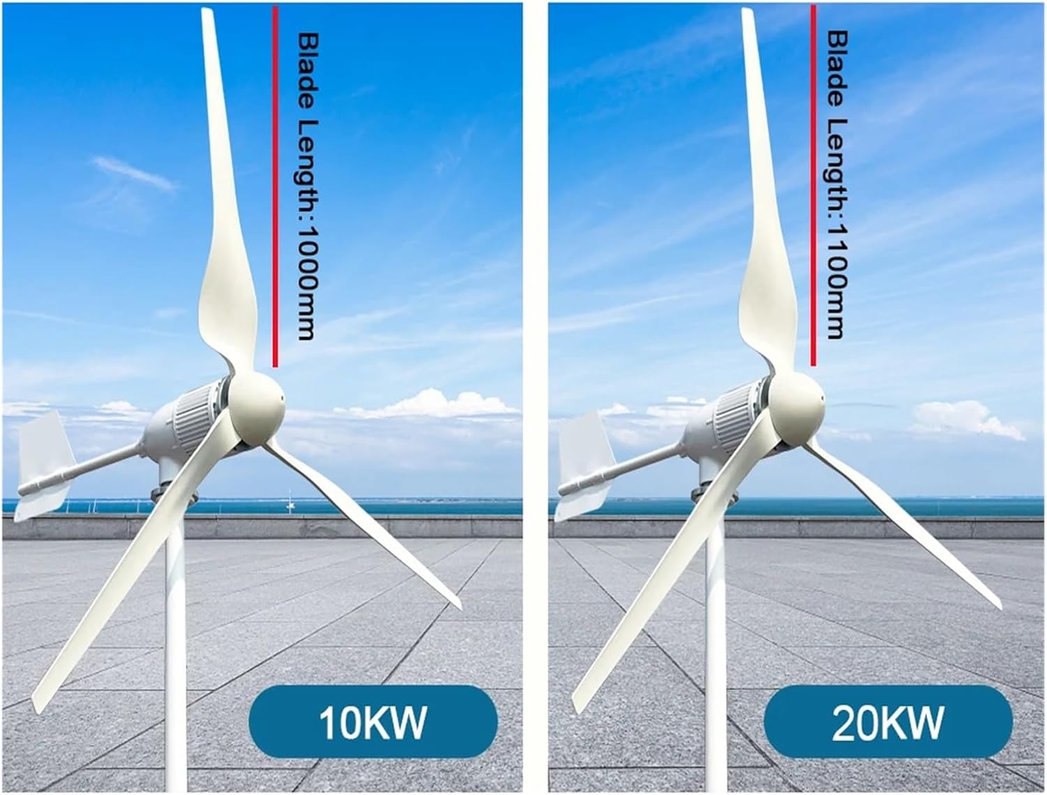 20KW Wind Turbine Generator 12V 24V 48V 96V with Hybrid Controller Windmill Generate Turbines for Home Farm Industrial Energy(Hybrid Control,96V_20KW)