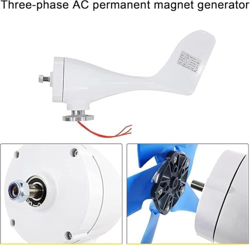 48V 5000W Wind Turbine Generator Kit – 5-Blade Windmill with Advanced Wind Controller for Eco-Friendly Energy Production and Off-Grid Power Solutions