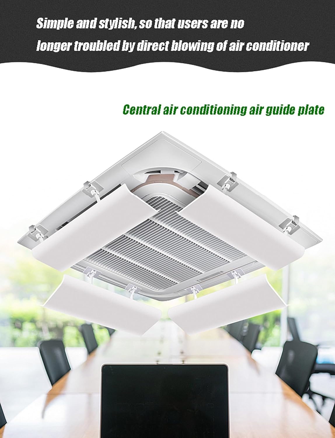 Air Conditioning Baffle, Central Air Conditioner'S Register and Grille, Ceiling Air Conditioner Deflector for Office/Home