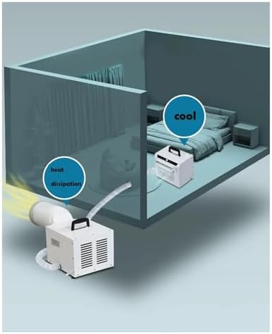 Portable Air Conditioner, Portable Air Conditioning for Mini House Office Window Type Air Conditioner,Desktop Fan for Home Outdoors