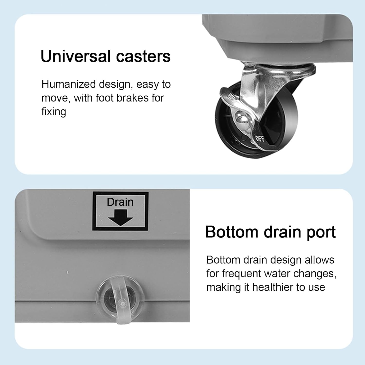 Swamp Cooler Air Conditioner, Evaporative Air Cooler w Large Capacity Water Tank, 4 Ice Box, Portable Air Conditioner with 3 Speeds for Backyard, Garage, Patio, Indoor(51x38x100cm(20x15x39.5in))