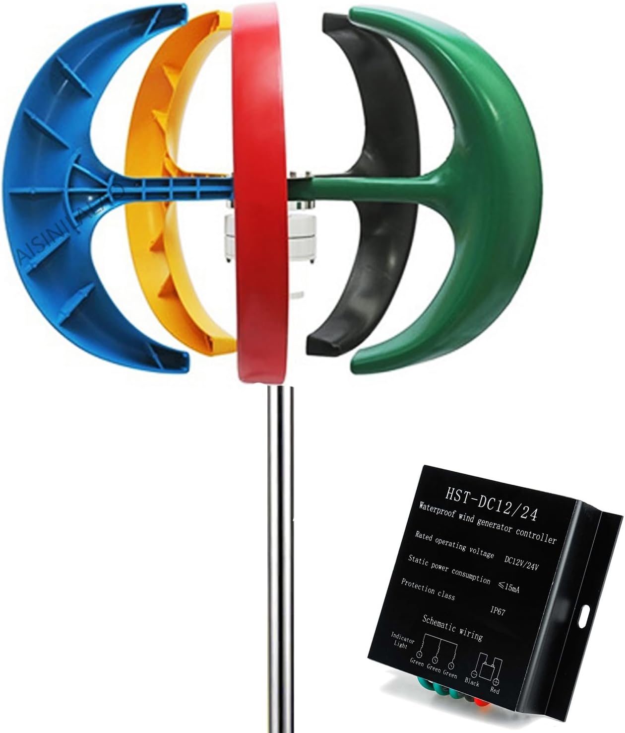 10000W Home Wind Turbine, Wind Generator Vertical Axis Maglev Wind Turbines12v 24V 48V 8000W with Hybrid Controller