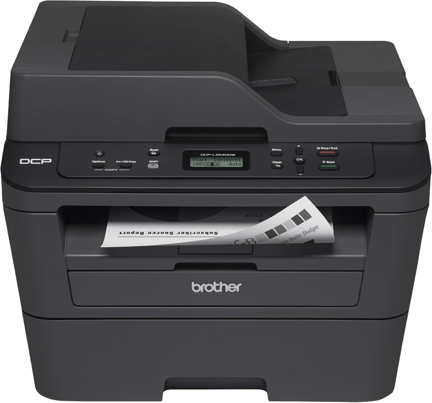 Brother DCPL2540DW Wireless Compact Monochrome Laser Printer, Amazon Dash Replenishment Ready