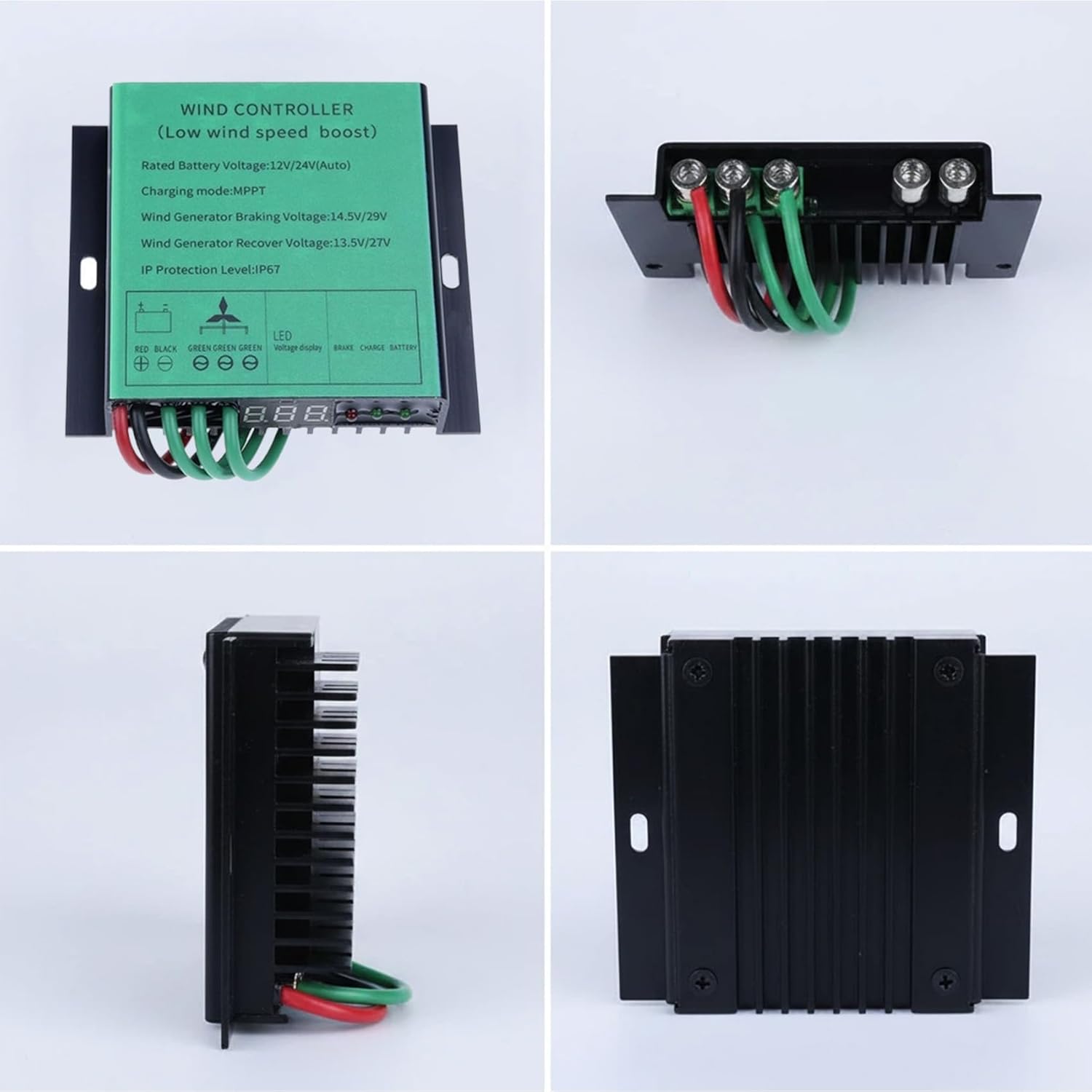 220V,Efficient 6000W Waterproof MPPT Charge Controller,DC12V 24V 48V IP67 Wind Turbines Generator Battery Charge Controller Regulator