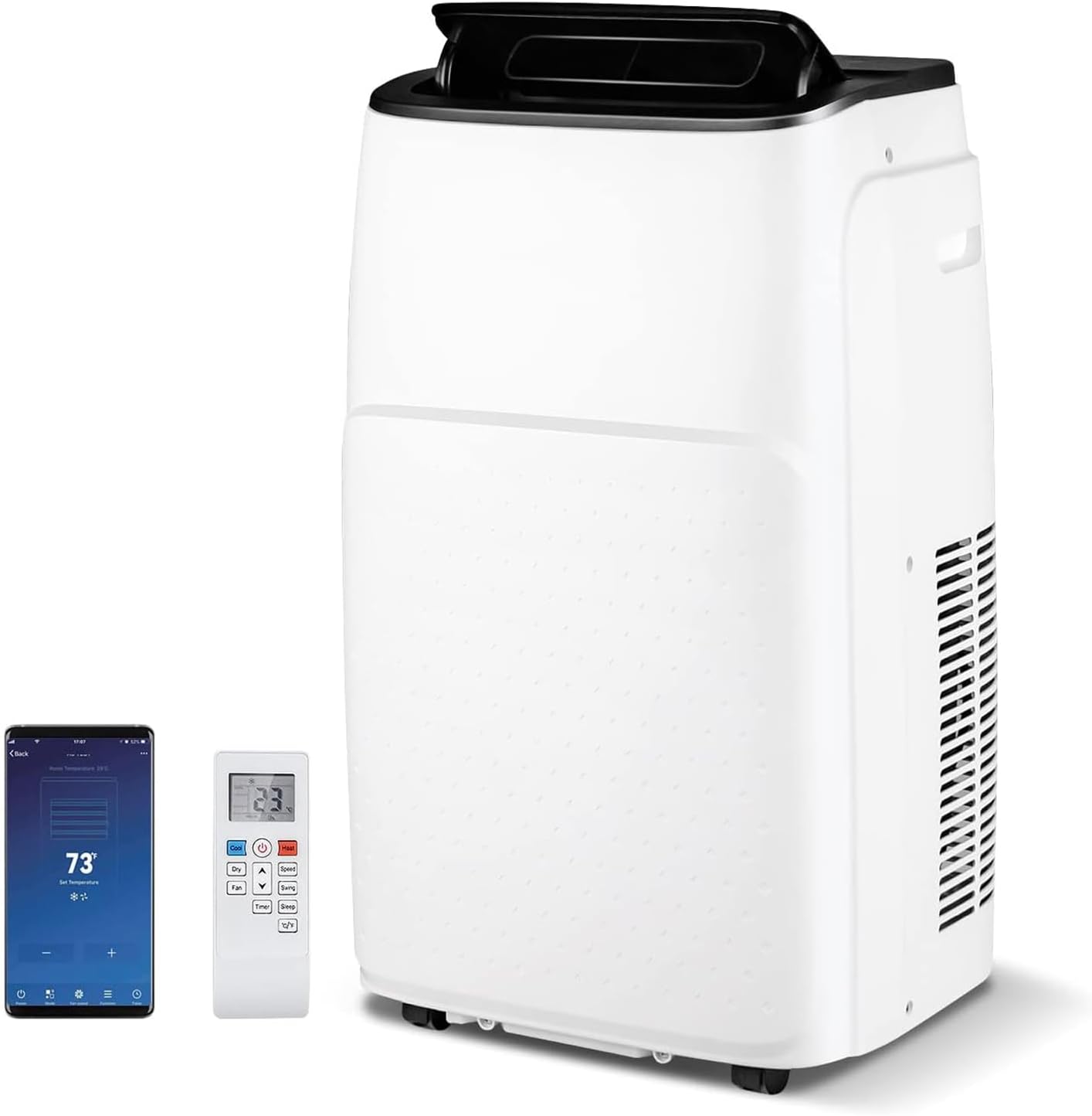 GOFLAME Portable Air Conditioner & Heater 13000 BTU, 4-in-1 Stand up AC Unit, Dehumidifier, Heater & Fan with Remote Control Window Kit For Rooms up to 600 Sq.ft