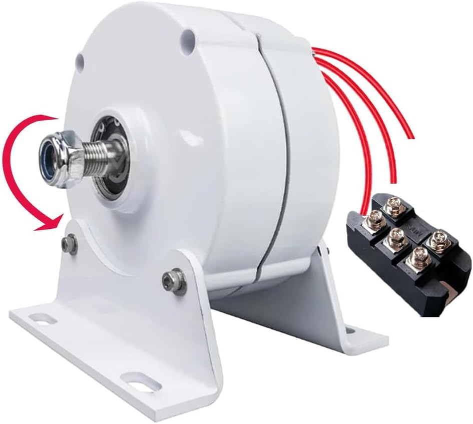 12000W 650Rpm Permanent Magnet Generator 12V 24V 48V AC Alternators Use for Wind Turbine Water Turbine with Motor (with Base)