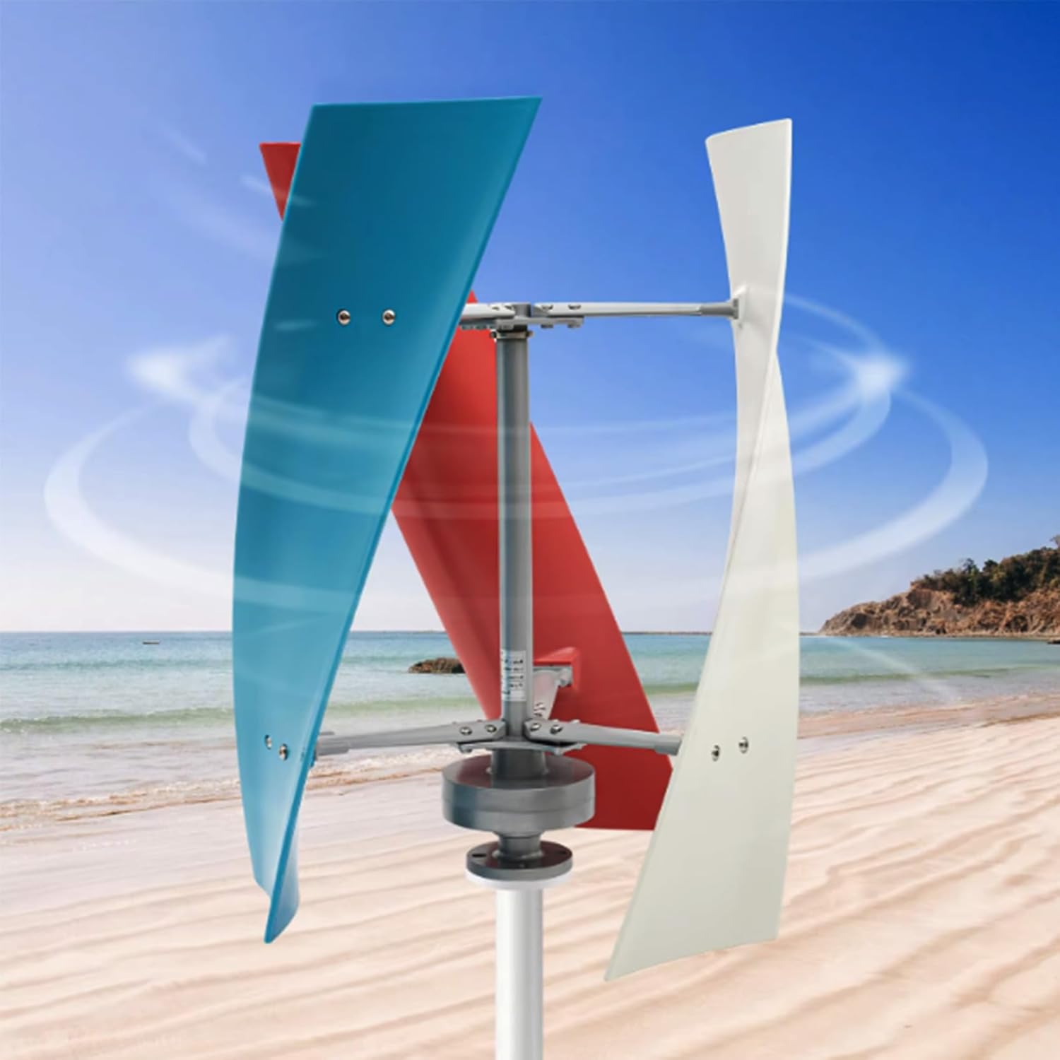 3 Blades No Noise Portable 12V Wind Turbine Kit, 14000W Wind Power Generator with MPPT Controller for Home Farm Rvs Boats