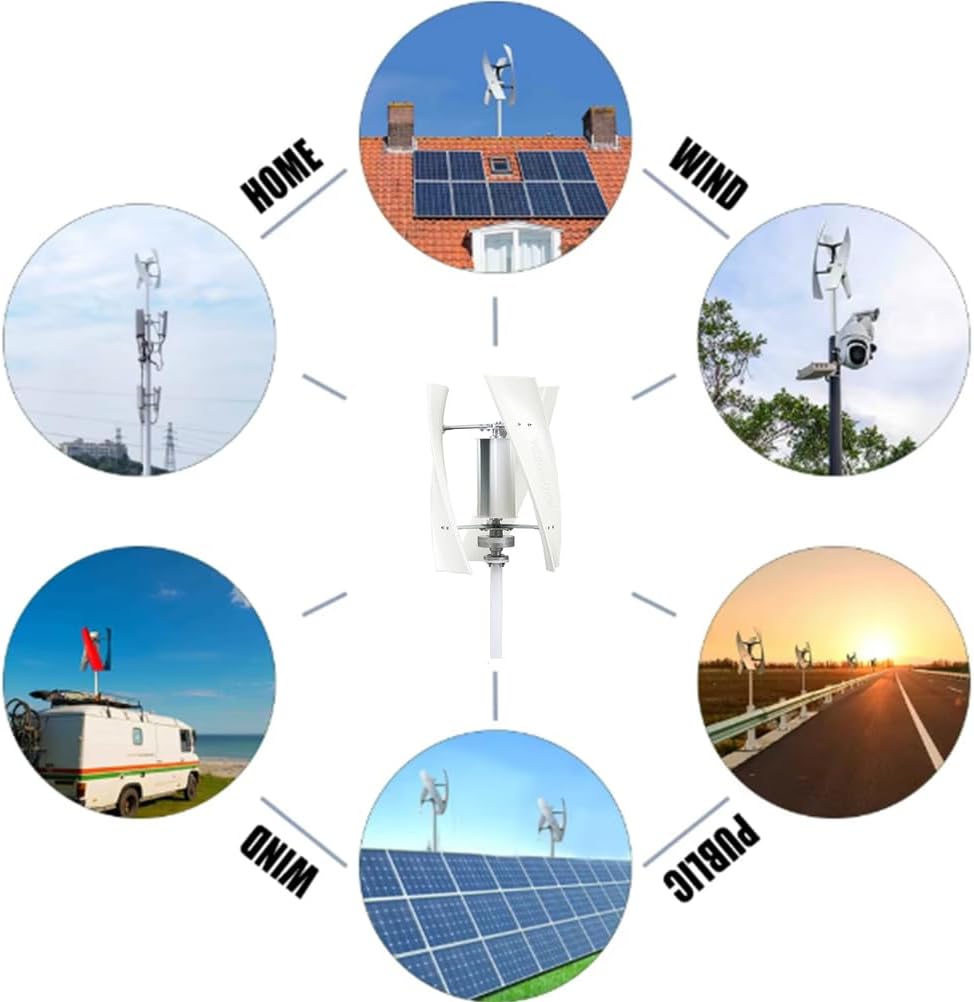 10000W Vertical Axis Wind Turbine,AC 12V 24V 48V 220V Wind Power Generator Kit, for Marine, RV, Home, Windmill Generator Suit for Hybrid Solar Wind System