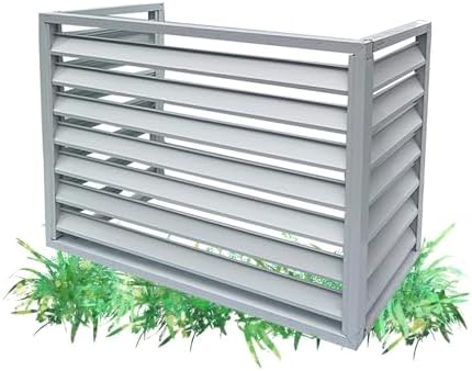 Outdoor Air Conditioner Cover For Outside Units, Aluminum Privacy Fence Panels, Trash Can Enclosure Flower Stand Decorative Air Conditioning Cover, Condenser Protective Cover For Patio Lawn ( Color