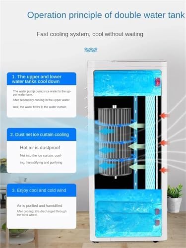 Portable Air Conditioner, Portable Air Conditioner Fan, Dual-Use Cold Air Fan with Heating and Cooling,Desktop Fan for Home Outdoors